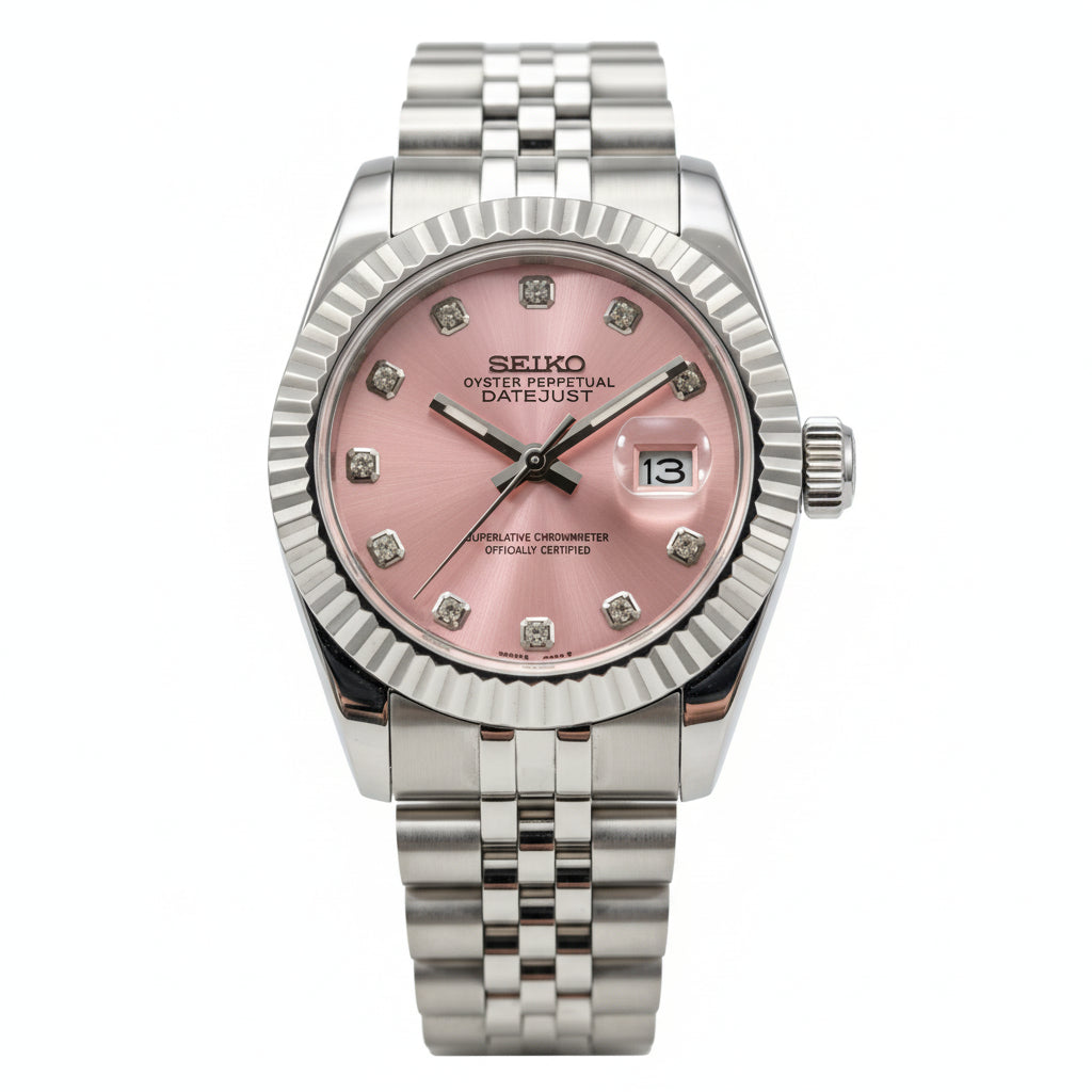 Mod Prestique Silver Pink Dial