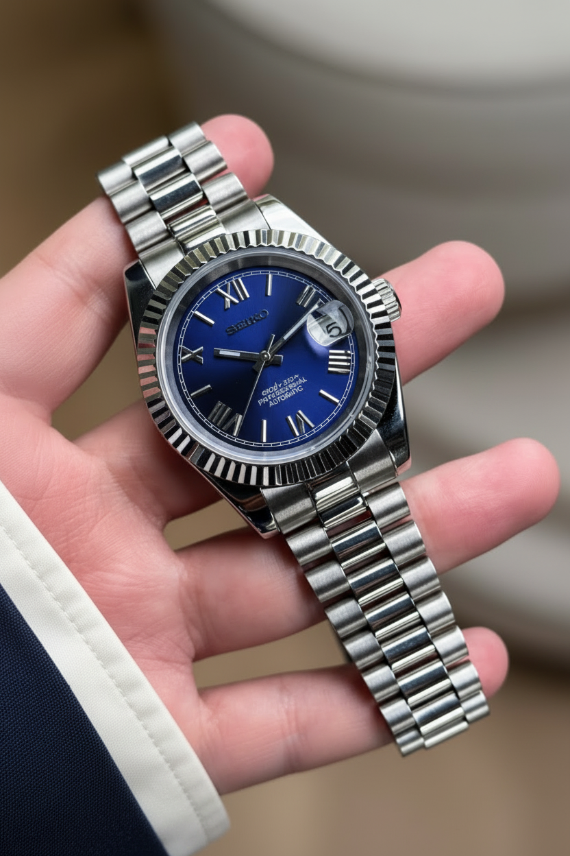 Mod Prestique Blaues Zifferblatt