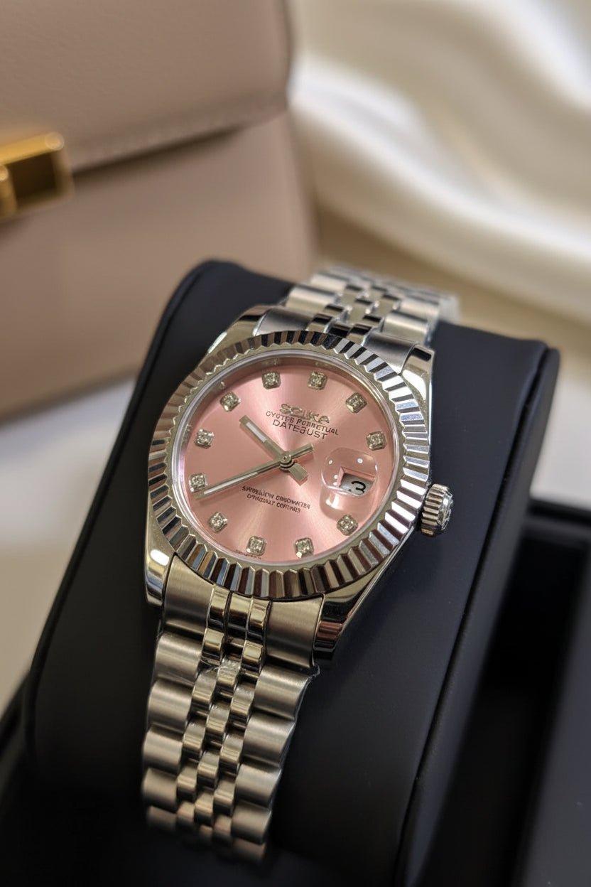 Mod Prestique Silver Pink Dial