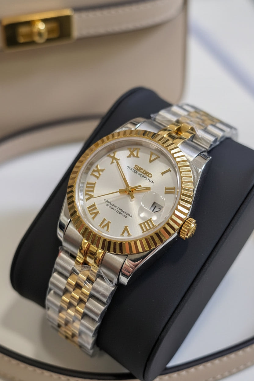Mod Prestique Two Tone Yellow White Gold Dial