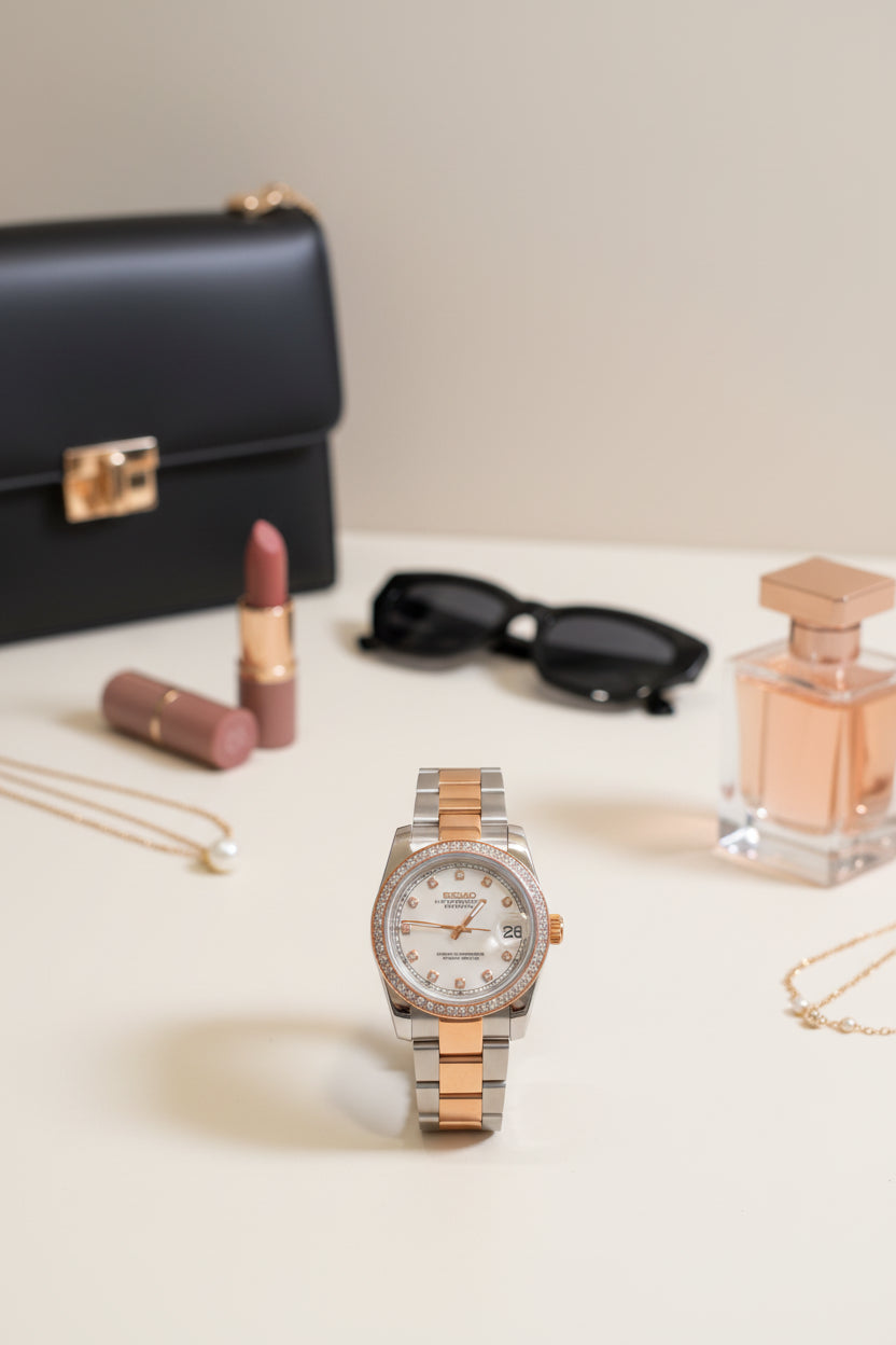 Mod Prestique Full White Diamond Dial