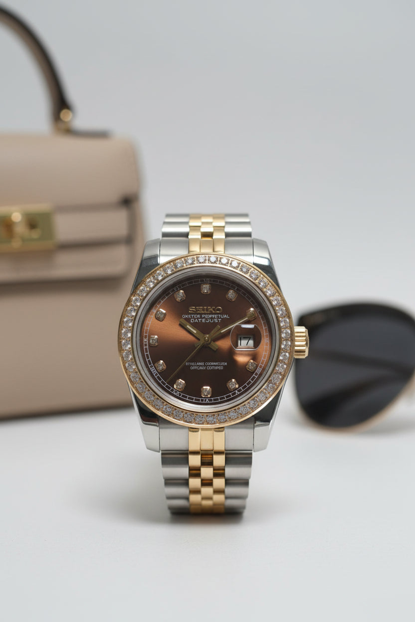 Mod Prestique Full Chocolate Diamond Dial