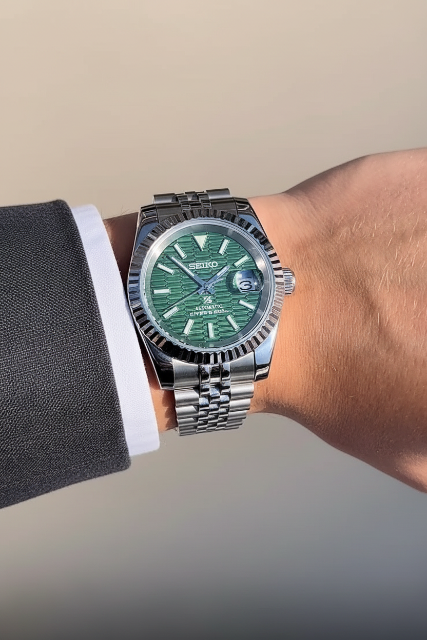 Mod Prestique Green Motif Dial