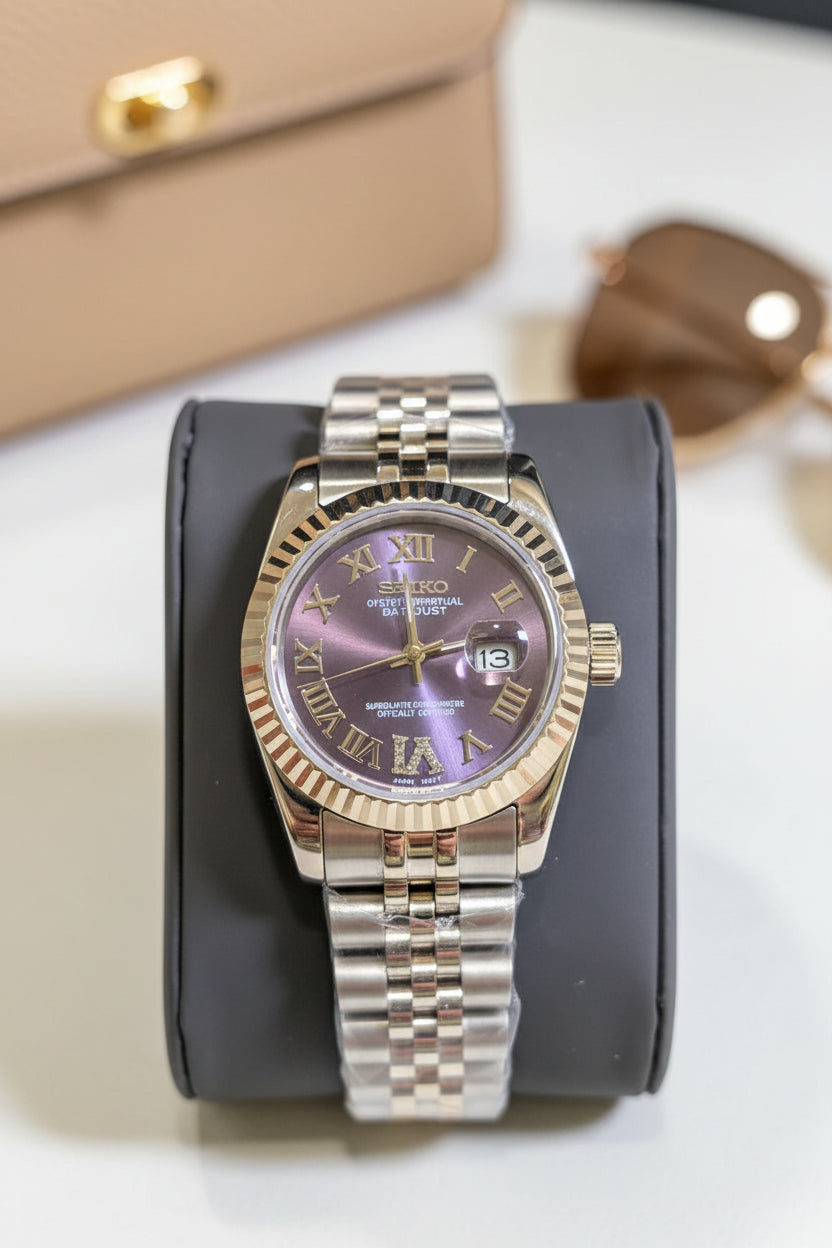 Mod Prestique Purple Roman Dial